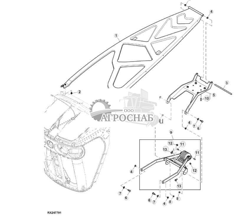 Опора капота 